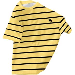 WDIRARA Men's Striped T Shirts Crew Neck Short Sleeve Tee Shirts Summer Casual Tops in Kuwait