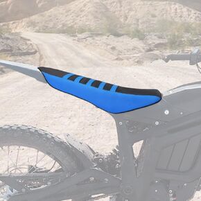 غطاء مقعد غير قابل للانزلاق مخطط من xitomer مناسب لـ Talaria Sting MX3 / Sting R MX4 MX5 PRO غطاء مقعد للدراجة الكهربائية Ebike Dirt Bike غطاء مقعد بمقبض مخطط ناعم (أزرق) in Kuwait