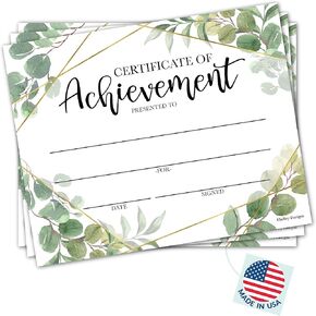 25 Farmhouse Certificate of Completion Award Certificate Paper for Printing - Student of The Month Certificates for Students, Certificate of Achievement Awards and Certificates for School in Kuwait
