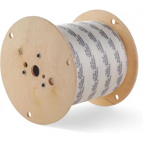 شريط سحب قياس القناة ESK Packaging® - 1/2 بوصة × 500 قدم - 1250#، بكرة خشبية، شريط سحب بوليستر منخفض التمدد، مشحم مسبقًا | علامة القدم | قناة تحت الأرض وسلسلة سحب الأسلاك in Kuwait