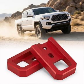 Front Tow Hooks Compatible with Toyota Tacoma (2024-2026), 4Runner (2025-2026) –2-Pack Red Powder-Coated Alloy Steel Recovery Hooks, Direct Bolt-On Installation in Kuwait