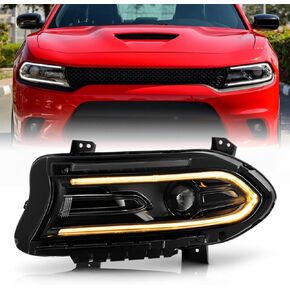 KEEKPO - For 2015-2023 Dodge Charger Halogen Switchback Signal LED DRL Projector Headlights Headlamps Pair Left+Right in Saudi Arabia