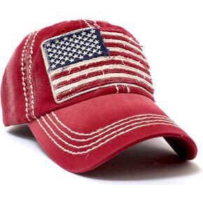Oversized Vintage American Flag Patch Embroidery Baseball Cap (Multiple Colors) in Saudi Arabia