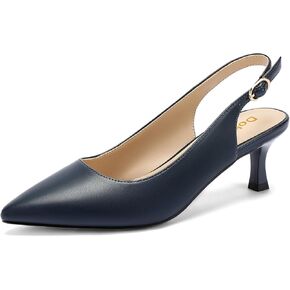 حذاء نسائي بكعب قطط من الخلف مزود بمقدمة مدببة وكعب منخفض مناسب للعمل وحفلات الزفاف والحفلات in Kuwait