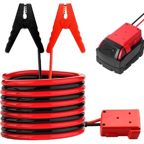 6.56FT 8AWG Milwaukee Jump Starter, M18 18V Jumper Cables for Car with Adapter, Automotive Battery Jumper Cables for Mid-Size Cars Light Trucks Car Jump Starting Using Tool in Kuwait
