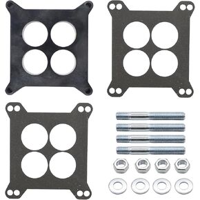 مجموعة فاصل المكربن ​​الفينولي طويل القامة مقاس 1 بوصة مع 4 فتحات متوافقة مع SB 4150 4160 4bbl. SBC BBC Carb in Kuwait