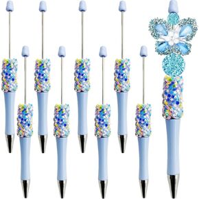 Beadable Pens Bulk 8 Pcs Fancy Pen for Beads Cute Journalling Pens for Women Fun Star Bling Ballpoint Pens Tween girls Gifts Trendy Stuff Light Pink in Kuwait