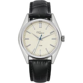 TACTICAL FROG Chameri Men's Watches VH31 Quartz Movement - 37 MM / 40 MM Dress Watches for Men Casual Leather Band Minimalist and Classic Style Watches in Saudi Arabia