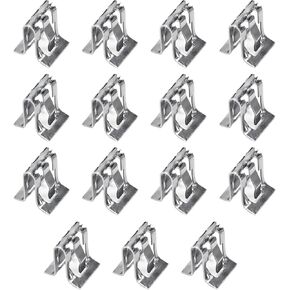 Downhill 15 PCS Automotive Central Control Console Dashboard Interior Panel Clips, Universal Dash Panel Retainer Clips, Metal Lift Door Trim Panel Fixer, for Most Car (Silver) in Kuwait