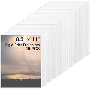 25 قطعة من واقيات الطباعة الصلبة، واقي ورق من البلاستيك الصلب الشفاف مقاس 8.5 × 11 بوصة مقاوم للماء وقابل لإعادة الاستخدام لشهادة الميلاد، وحاميات ملصقات الصور الورقية in Kuwait