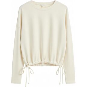 قميص مريح للسيدات - قميص مريح خفيف الوزن بأكمام طويلة، بلوفر مريح مع حاشية قابلة للتعديل in Kuwait