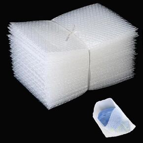 50Pcs Bubble Out Bags, 4 x 6Inches Bubble Out Pouch Small Bag, Double Walled Bubble Cushioning Bags for Packing Dishes Moving, Shipping, and Packing Supplies for Glasses Plates in Kuwait