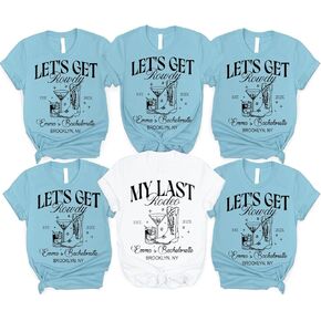 Bachelorette Shirts, Custom Last Rodeo Bachelorette Tees, Bridal Party Shirt, Personalized Location T-Shirt, Western Bride, Let's Get Rowdy in Kuwait