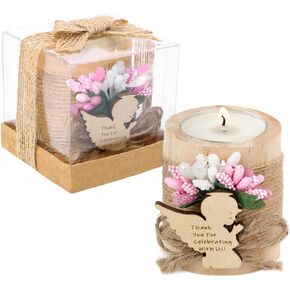 50 قطعة من حوامل شموع الشاي الخشبية، هدية تعميد الفتيات، هدايا حفلات أعياد ميلاد الأطفال، معمودية البالغين، هدايا الضيوف التي تكشف عن الجنس مع علامات مخصصة. (وردي-50) in Kuwait