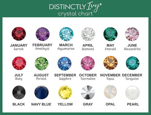 DistinctlyIvy Birthstone Bar Necklace - Choose Crystal Colors, Chain Length, Silver Rose Gold Options - Christmas Mom Gift - DII DGR DBB in Kuwait