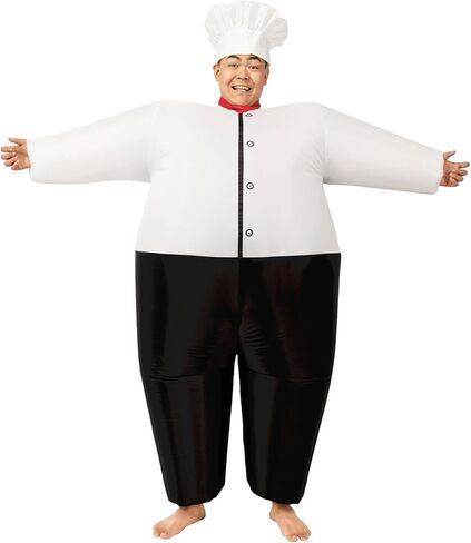 Inflatable chef costume Adults Kitchen Cooking fat suit costume For men women Blow Up Halloween costume in Saudi Arabia