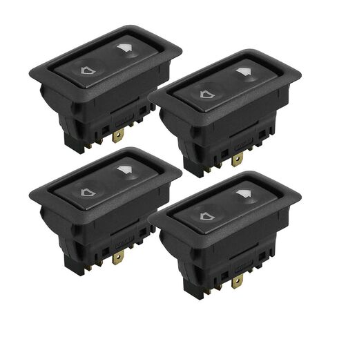 X AUTOHAUX 4pcs DC 12V Universal 6 Pins Momentary Electric Illuminated Power Window Switch for Car Random Light Lamp Color in Saudi Arabia