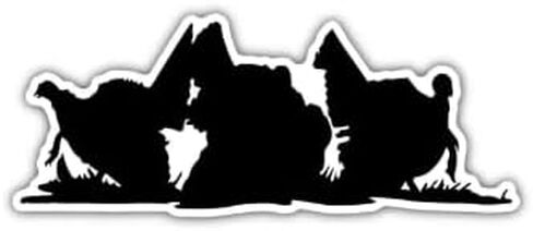 Waterfowl Decals Ultimate 5pc Turkey Stickers - Turkey Hunting Tom Strut Hunting Decal Bundle Pack in Kuwait