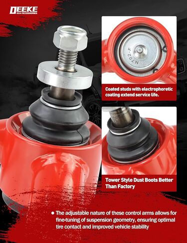 2-4" Lift Front Upper Control Arms for 2004-2023 Nissan Titan.2005-2019 Nissan Armada, Heavy Duty Suspension Arms with Pre-Installed PU Bushings, Red(2PCS) in Kuwait