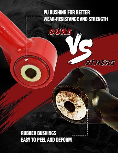 2-4" Lift Front Upper Control Arms for 2004-2023 Nissan Titan.2005-2019 Nissan Armada, Heavy Duty Suspension Arms with Pre-Installed PU Bushings, Red(2PCS) in Kuwait