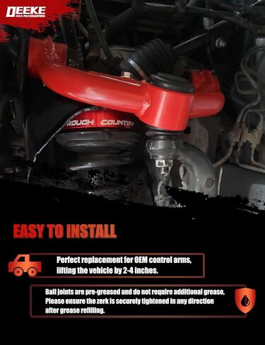 2-4" Lift Front Upper Control Arms for 2004-2023 Nissan Titan.2005-2019 Nissan Armada, Heavy Duty Suspension Arms with Pre-Installed PU Bushings, Red(2PCS) in Kuwait