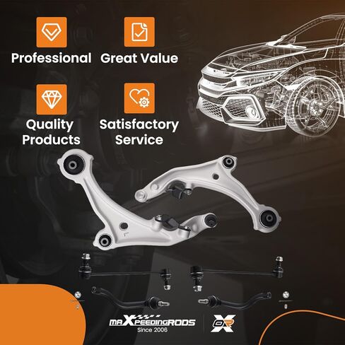 maXpeedingrods 6Pcs Front Suspension Kit for Nissan Murano 2009-2014, Front Lower Control Arm with Ball Joint Sway Bar Links Outer Tie Rods, K622158 K622157 in Saudi Arabia