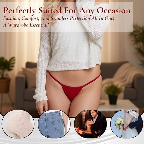 5 Pack Micro Thongs for Women Sexy Low Rise G String Thongs Comfortable Stretch T-Back Panties Underwear (M) Multicolor in Saudi Arabia