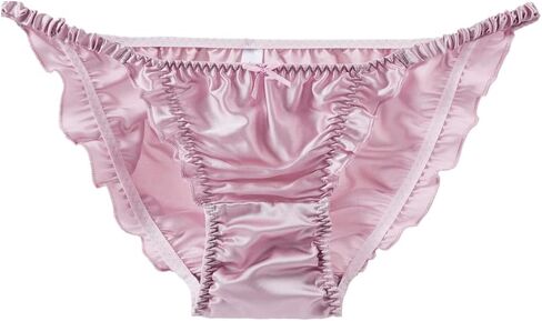 سراويل بيكيني حريرية للسيدات سراويل داخلية من الساتان للفتيات ملابس داخلية تانجا 100% حريرية in Kuwait