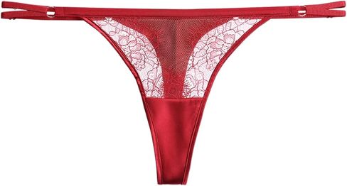 22 Momme 100% Mulberry Silk Thongs for Women, Side Adjustable & Cut-Out Front, Sexy G-String T-back Panties in Saudi Arabia