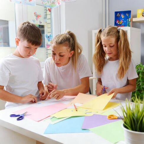 40 Sheets Pastel Colored Cardstock 8.5"x11", 5 Assorted Light Colors 180gsm/65lb Card Stock,Construction Paper for DIY Crafts, Card Making, Scrapbooking, Party Decorations, Kids School Projects in Kuwait