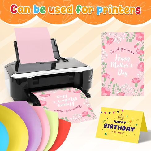 40 Sheets Pastel Colored Cardstock 8.5"x11", 5 Assorted Light Colors 180gsm/65lb Card Stock,Construction Paper for DIY Crafts, Card Making, Scrapbooking, Party Decorations, Kids School Projects in Kuwait