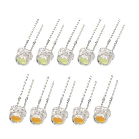 100pcs F5 Bright Straw Hat LED 5mm Light Emitting Diodes for DIY Electronic(100pcs-blue) in Saudi Arabia