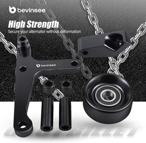 Bevinsee LSX Swap Low Mount Alternator Bracket F Body Compatible with Chevrolet Camaro1998-2002 for LS Truck Vortec Engines F Body Alternators W/Pulley & Rear Brace in Saudi Arabia