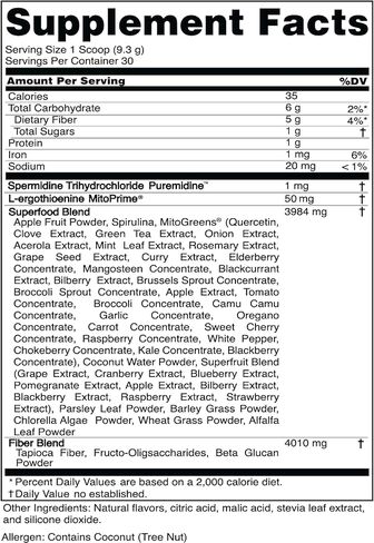 Advanced Greens Plus Powdered Superfood Formula 50 Fruits, Vegetables, Herbs, and Superfoods - Vegan, Vegetarian - 9.84 OZ - 279 g in Kuwait