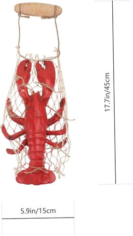 Garneck Red Lobster Wall Art Hanging Decor - Nautical Resin Sculpture Pendant for Living Room and Bedroom - Unique Lobster Serving Tray Statue for Coastal Home Decor in Saudi Arabia