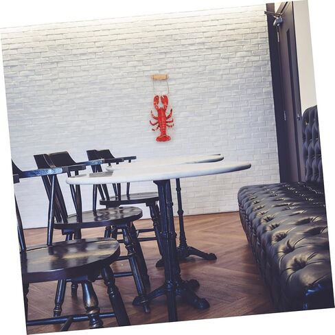 Garneck Red Lobster Wall Art Hanging Decor - Nautical Resin Sculpture Pendant for Living Room and Bedroom - Unique Lobster Serving Tray Statue for Coastal Home Decor in Saudi Arabia