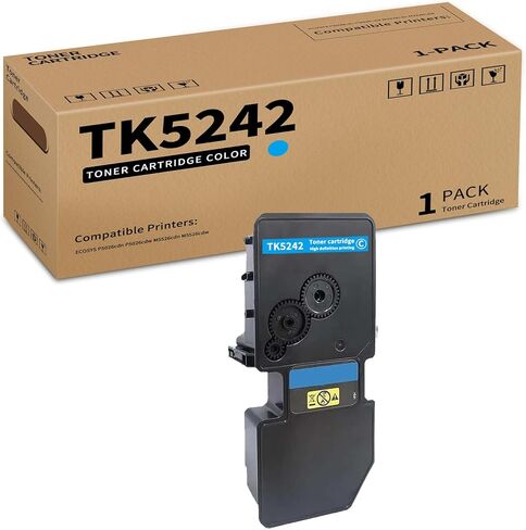 TK-5242C High Yield 1-Pack Toner Cartridge Replacement for Kyocera TK5242 TK5242C 1T02R7CUS0 Compatible with ECOSYS P5026cdn P5026cdw M5526cdn M5526cdw Printer in Kuwait