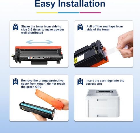 TN227 Black Toner Replacement for Brother TN227BK TN-227 HL-L3210CW HL-L3230CDW HL-L3290CDW MFC-L3710CW MFC-L3750CDW MFC-L3772CDW Printer (2-Pack) in Kuwait