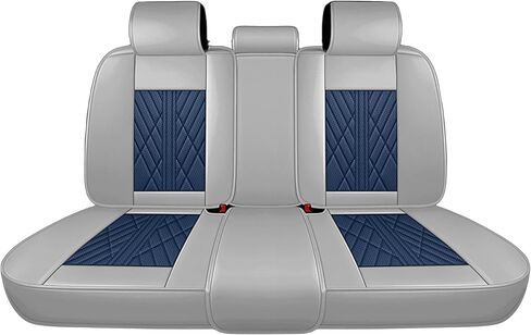 Custom Fit Breathable Water-Proof PU Leather Car Seat Cover for Ford Mustang 2000-2023 2024 2025 2026 Interior Seat Covers Airbag Compatible (Full Set 5 Seats,Blue Grey) in Saudi Arabia