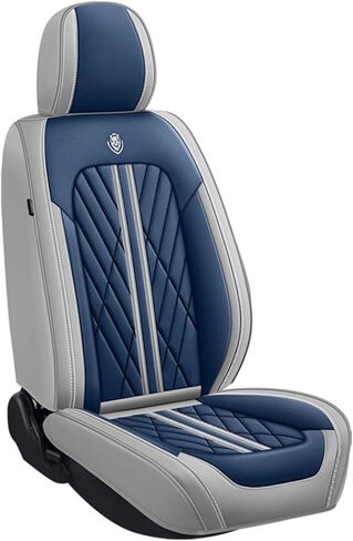 Custom Fit Breathable Water-Proof PU Leather Car Seat Cover for Ford Mustang 2000-2023 2024 2025 2026 Interior Seat Covers Airbag Compatible (Full Set 5 Seats,Blue Grey) in Saudi Arabia