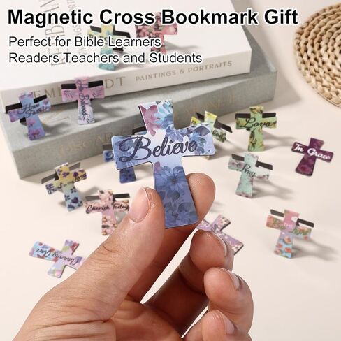 16 قطعة من الإشارات المرجعية المغناطيسية، آيات يسوع الدينية للكتاب المقدس المسيحي، علامات مرجعية للصفحات المغناطيسية، علامات كتاب مغناطيسية للنساء الطالبات، هدايا دراسة الكتاب المقدس في الكنيسة (نمط الأزهار) in Kuwait