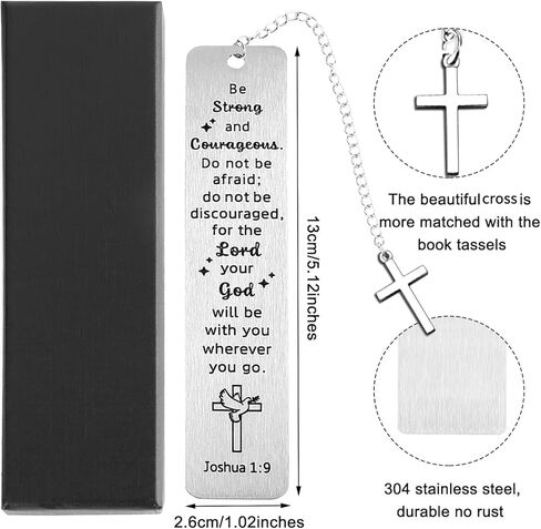 Bible Bookmark, Christian Religious Bookmarks for Book Lovers Women Men Adults Teen Girls Boys, Inspirational Gifts for Baptism First Communion Graduation Birthday Christmas Easter Readers Coworkers in Saudi Arabia