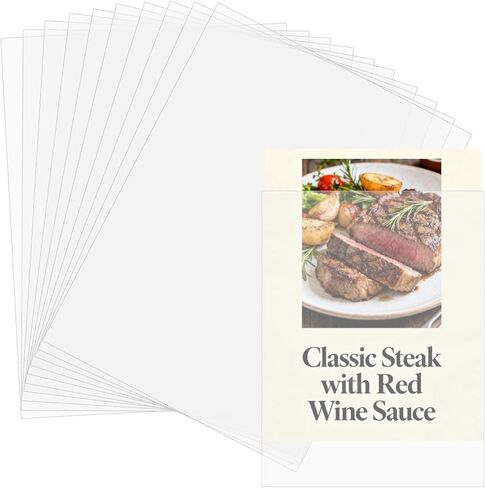 Recipe Card Protectors,50 Count Recipe Card Holder Covers,4×6 Inch Plastic Sleeves for Index Cards, Recipe Holder Covers in Kuwait