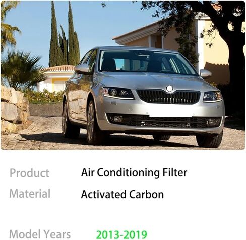 Air Conditioning Filter Compatible with Skoda Octavia Typ 5E MK3 Scout 2013 2014 2015 2016 2017 2018 2019 5Q0819653 Activated Carbon Parts in Kuwait