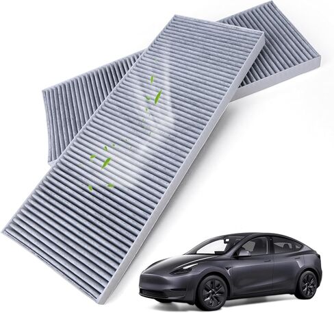 Engine Cabin Air Filter Kit AC Air Conditioner Filters Compatible with T-eslas Model Y 2021 Replace 1658376-00-A in Saudi Arabia