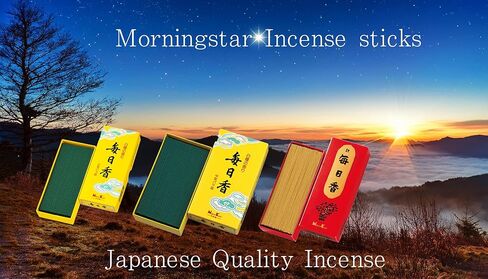 【MAINICHIKOU Morning Star Incense-Sticks】 Sandalwood 170sticks, 5.51in,Meditation, Zen, Yoga,Japanese Quality Incense in Saudi Arabia