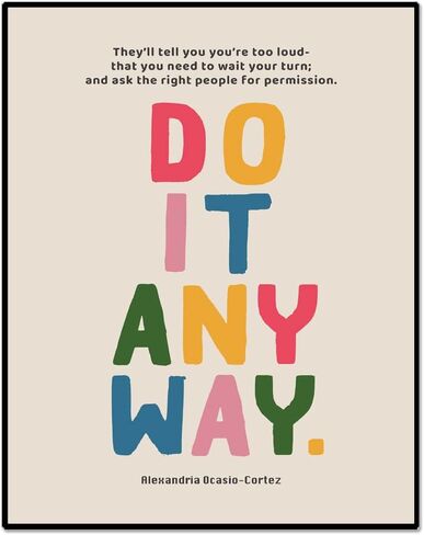 Do It Anyway Quote, Gift for Her, Feminist Art Print, Empowered Women, Girl Boss, Retro Wall Art, Inspirational Quote, Motivational Art, Pink Office Wall Art, Unframed (11X14 INCH) in Saudi Arabia