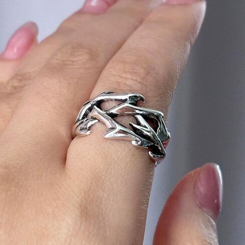 Thorns Ring for Men Women Silver Aging Crown of Thorns Rings Hollow Thorns Ring in Kuwait