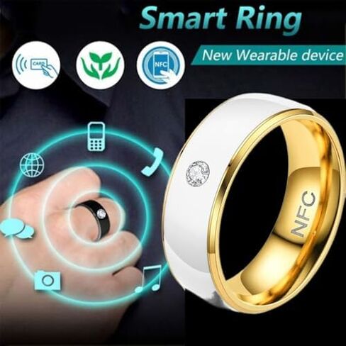 Smart Stainless Steel NFC-Finger Ring for Mobile Phone - Men Creative Wearable Contactless Technology with App Control in Saudi Arabia