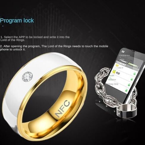 Smart Stainless Steel NFC-Finger Ring for Mobile Phone - Men Creative Wearable Contactless Technology with App Control in Saudi Arabia